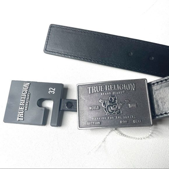 True Religion Buddha Logo Belt Men’s New - Picture 8 of 9